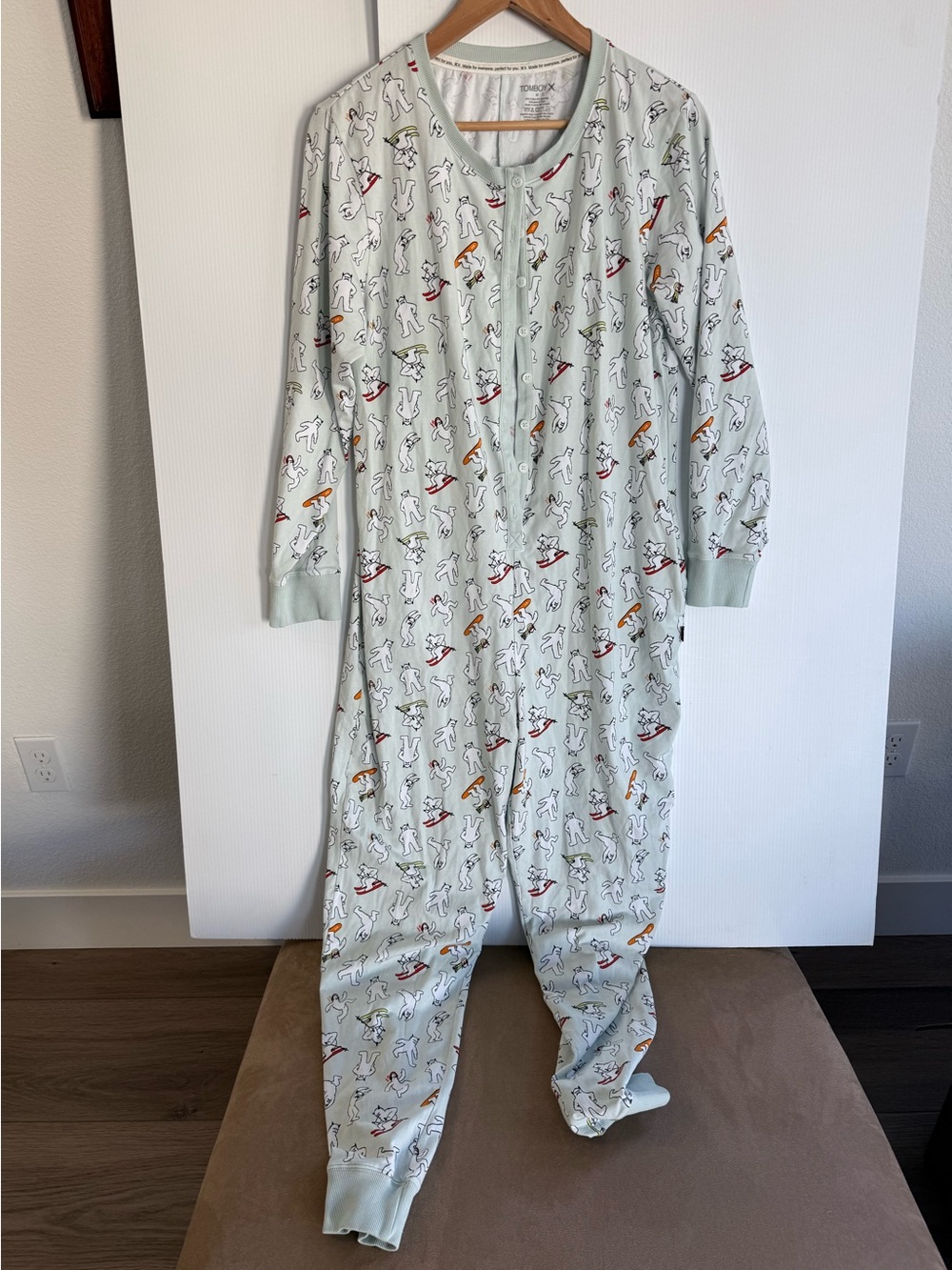 TOMBOYX Skiing Yeti Pajamas One-Piece